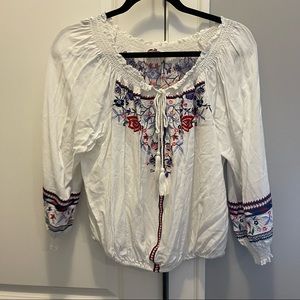 Parker embroidered blouse size s
